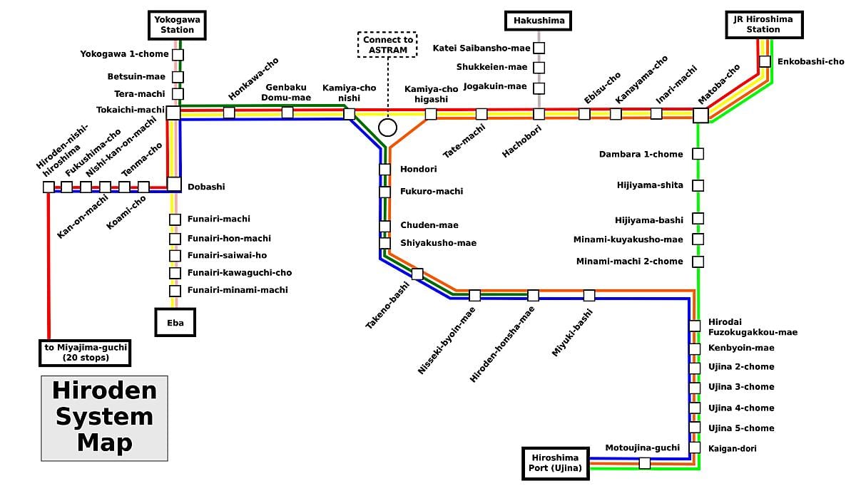 Ramani ya hiroshima treni