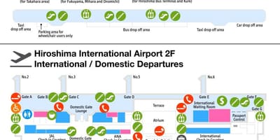 Ramani ya hiroshima airport